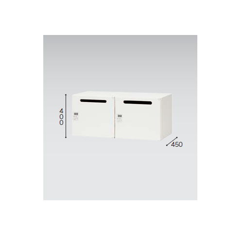 キャビネット・収納庫 パーソナルロッカー 2人用 ダイヤル錠 ホワイトカラー CW型 CW-0904PL2-WW W899×D450×H400(mm)のメイン画像
