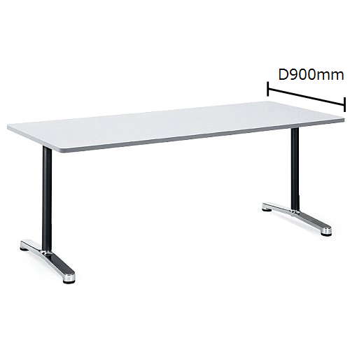 【廃番】会議用テーブル 2本固定脚 AL-1890K W1800×D900×H700(mm) 角形天板 アルミダイキャストベースのメイン画像