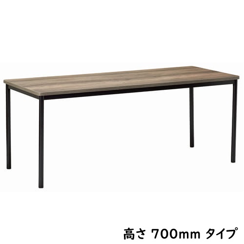 会議用テーブル アイコ AOTBF-1875-70 W1800×D750×H700(mm) 黒粉体塗装仕上げ φ38.1mm丸脚テーブルのメイン画像