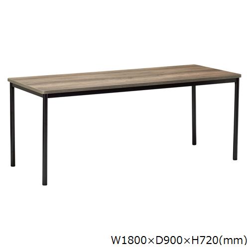 会議用テーブル アイコ AOTF-1890-72 W1800×D900×H720(mm) 黒粉体塗装仕上げ/メッキ仕上げ φ38.1mm丸脚テーブルのサムネイル