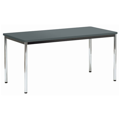 会議用テーブル アイコ AOTMF-1575-72 W1500×D750×H720(mm) メッキ仕上げ φ38.1mm丸脚テーブルのメイン画像