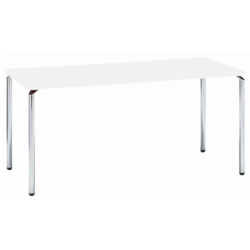 会議用テーブル AR-1575 W1500×D750×H700(mm) クロームメッキ4本脚テーブル リフレッシュ・ラウンジテーブルのメイン画像