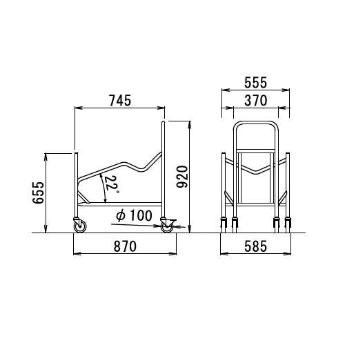 スタッキングチェア専用台車 アイコ D-15 (MC-161他)商品画像2