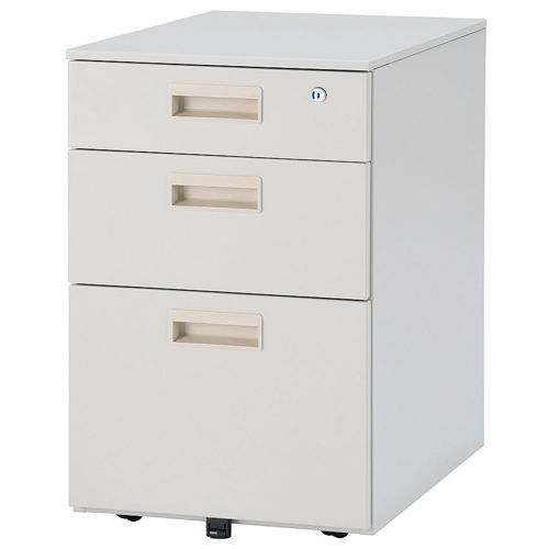 デスク 井上金庫(イノウエ) ワゴン 3段 ニューグレー色 IDW-3 W395×D550×H616(mm)のメイン画像