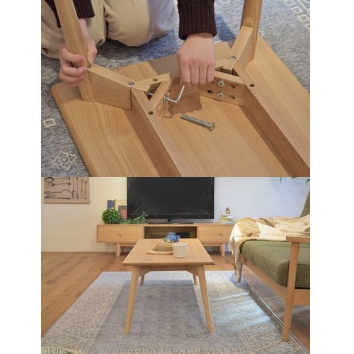 センターテーブル カラメリシリーズ AZUMAYA(東谷) ナチュラルカラー 天然木(アッシュ) W1000×D500×H400(mm)商品画像8