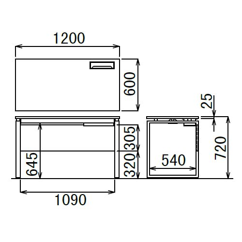 【廃番】ワークテーブル アイコ LPTW-1260 W1200×D600×H720(mm) ホワイトカラー粉体塗装スクエア脚テーブル 幕板付き コードホール付き商品画像3