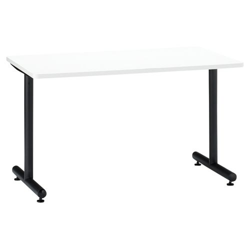 【廃番】会議用テーブル 2本T字脚テーブル MTB-1275 W1200×D750×H700(mm) ブラックカラー脚のメイン画像