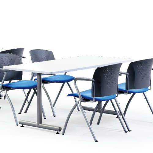 【廃番】会議用テーブル 2本固定脚 MTS-1575K W1500×D750×H700(mm) 角形天板 粉体塗装商品画像5