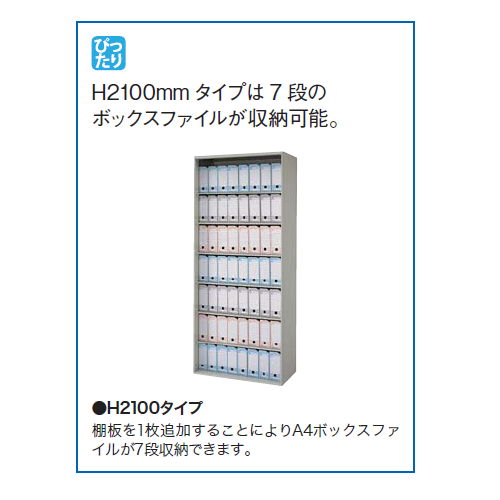 スチール引き違い書庫 ナイキ H2100mm NW型 NW-0921H-AW W899×D450×H2100(mm)商品画像6