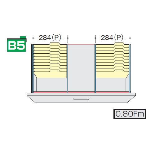 【WEB販売休止中】ナイキ CW型・NW型ファイル引き出し書庫用ハンギングセットC NW-B5HFBのメイン画像