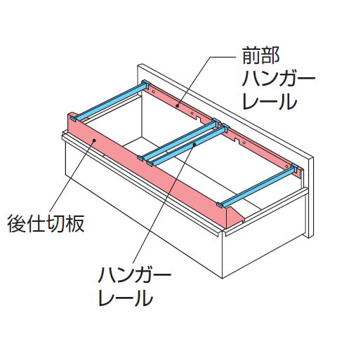 【WEB販売休止中】ナイキ CWS型・NWS型ファイル引き出し書庫用ハンギングセットE NWS-A4HFB商品画像3