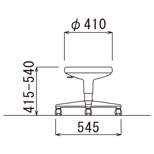 チェア アイコ OA-200 スツール 円形座面 背なしタイプ商品画像6