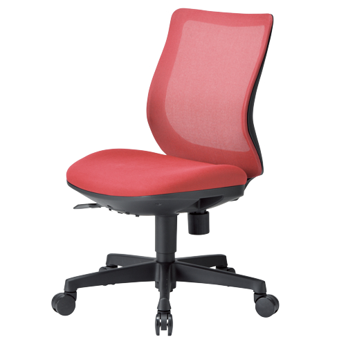 チェア アイコ OA-3205B ブラックシェル ローバック  肘なしタイプ φ60mm大口径ナイロン双輪キャスター商品画像3