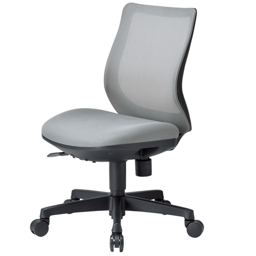 チェア アイコ OA-3205B ブラックシェル ローバック  肘なしタイプ φ60mm大口径ナイロン双輪キャスター商品画像4