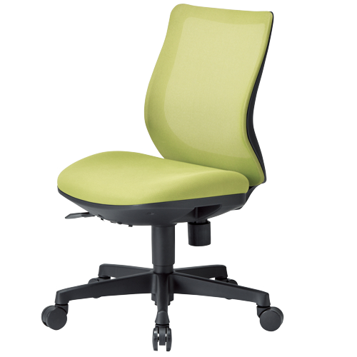 チェア アイコ OA-3205B ブラックシェル ローバック  肘なしタイプ φ60mm大口径ナイロン双輪キャスター商品画像6