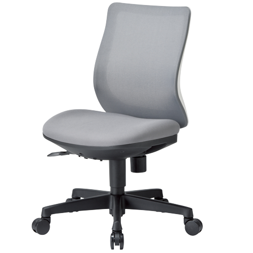 チェア アイコ OA-3205W ホワイトシェル ローバック  肘なしタイプ φ60mm大口径ナイロン双輪キャスター商品画像2