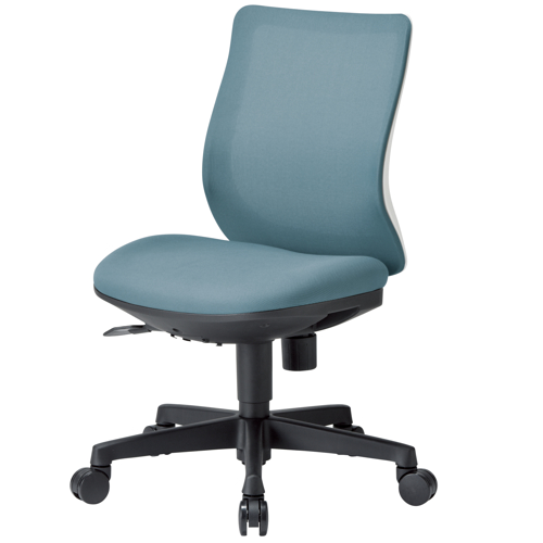 チェア アイコ OA-3205W ホワイトシェル ローバック  肘なしタイプ φ60mm大口径ナイロン双輪キャスターのメイン画像