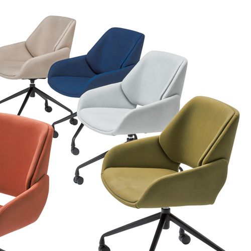 オフィスカジュアルチェア アイコ OC-558 キャスター脚 肘あり φ50ナイロン双輪キャスター商品画像7