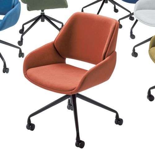 オフィスカジュアルチェア アイコ OC-558 キャスター脚 肘あり φ50ナイロン双輪キャスター商品画像9