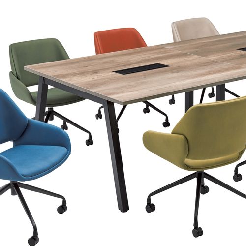 オフィスカジュアルチェア アイコ OC-558 キャスター脚 肘あり φ50ナイロン双輪キャスター商品画像10