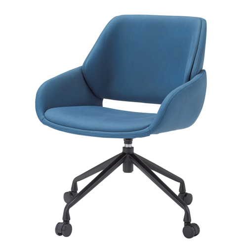 オフィスカジュアルチェア アイコ OC-558 キャスター脚 肘あり φ50ナイロン双輪キャスターのメイン画像