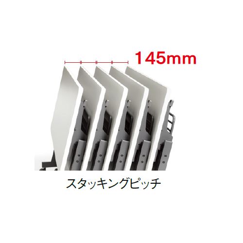 会議用テーブル アイコ SAG-1545 W1500×D450×H700(mm) サイドスタックテーブル 棚付き・パネルなし商品画像8