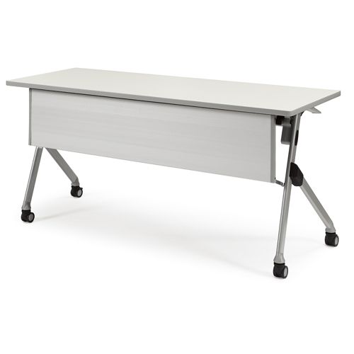 会議用テーブル アイコ SAKP-1560 W1500×D600×H720(mm) 平行スタックテーブル 棚なし・パネル付きのメイン画像