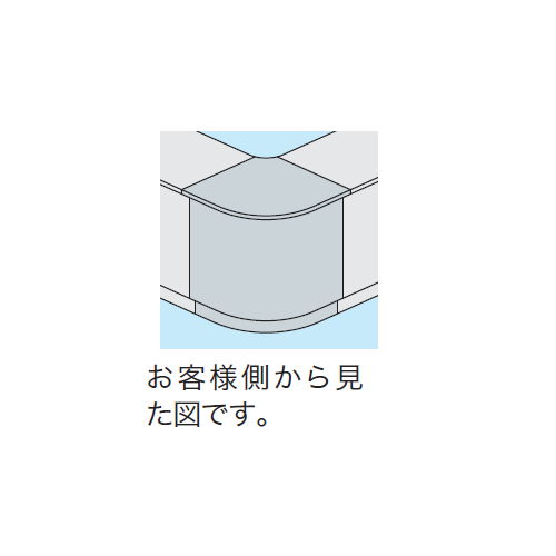 【WEB販売休止中】カウンター 外ハイコーナー90° ナイキ SNC型 ハイカウンター SNCR9090 W655×D655×H950(mm)商品画像5