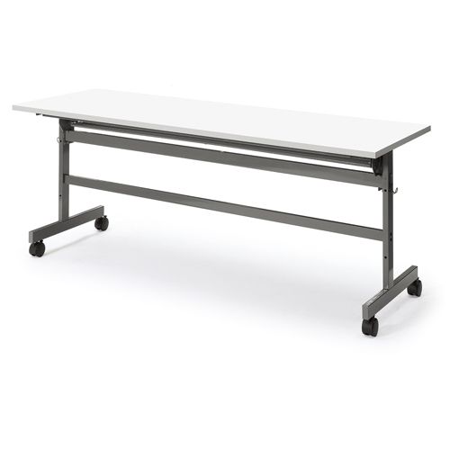 会議用テーブル YST-1860 W1800×D600×H700(mm) サイドスタックテーブル 棚付きのメイン画像