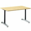 【廃番】会議用テーブル 2本固定脚 AL-1275K W1200×D750×H700(mm) 角形天板 アルミダイキャストベース