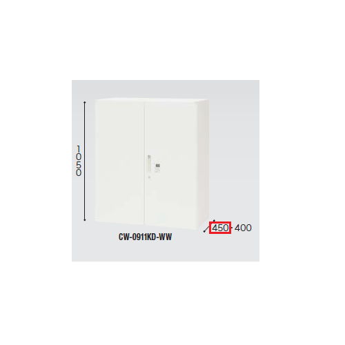 取扱終了】両開き書庫 ダイヤル錠 ナイキ H1050mm ホワイトカラー CW型