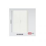 【取扱終了】両開き書庫 ナイキ H1400mm ホワイトカラー CW型 CW-0914K-WW W899×D450×H1400(mm)