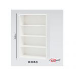 【取扱終了】オープン書庫 ナイキ H1400mm ホワイトカラー CW型 CW-0914N-W W899×D450×H1400(mm)