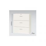 【取扱終了】ファイル引き出し書庫 3段 ナイキ ホワイトカラー CWS型 CWS-0911S-3-WW W899×D400×H1050(mm)
