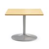 【廃番】会議用テーブル 正方形天板 900mm角 ETS-900K W900×D900×H720(mm) 1本脚テーブル シルバー塗装脚