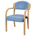 介護椅子 井上金庫(イノウエ) ナチュラルフレーム 丸背 木製チェア IKD-01 肘あり