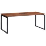 会議用テーブル LPTB-1890 W1800×D900×H720(mm) ブラックカラー粉体塗装スクエア脚テーブル コードホール付き
