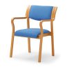 【廃番】介護椅子 角背 木製チェア MW-310 肘あり