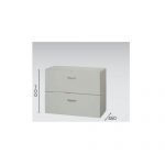 【取扱終了】ファイル引き出し書庫 2段 ナイキ NW型 NW-0907S-2-AW W899×D450×H700(mm)