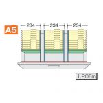 【WEB販売休止中】ナイキ CW型・NW型ファイル引き出し書庫用A5フォルダー仕切セットD NW-A5FFB