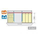 【取扱終了】ナイキ CW型・NW型ファイル引き出し書庫用A4フォルダー・A4ファイルボックス後仕切板セット NW-BFS