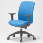 チェア アイコ OA-2135AJ ミドルバック 可動肘付きタイプ φ60mm大口径ナイロン双輪キャスター採用