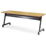 会議用テーブル アイコ SAG-1860 W1800×D600×H700(mm) サイドスタックテーブル 棚付き・パネルなし
