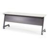 会議用テーブル SAGP-1845 W1800×D450×H700(mm) サイドスタックテーブル 棚付き・パネル付き
