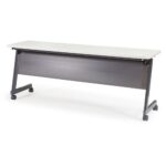 会議用テーブル アイコ SAGP-1845 W1800×D450×H700(mm) サイドスタックテーブル 棚付き・パネル付き
