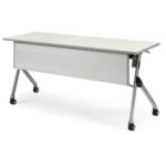 会議用テーブル アイコ SAKP-1560 W1500×D600×H720(mm) 平行スタックテーブル 棚なし・パネル付き