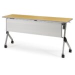 会議用テーブル アイコ SAKTP-1545 W1500×D450×H720(mm) 平行スタックテーブル 棚付き・パネル付き