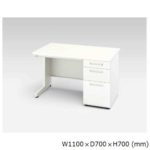 【WEB販売休止中】片袖デスク ナイキ XED型 XED117B W1100×D700×H700(mm) 3段(ペントレー/A5/B4・A4)