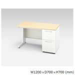 【WEB販売休止中】片袖デスク ナイキ XED型 XED127A W1200×D700×H700(mm) 2段(A4/B4・A4)