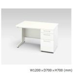 【WEB販売休止中】片袖デスク ナイキ XED型 XED127B W1200×D700×H700(mm) 3段(ペントレー/A5/B4・A4)